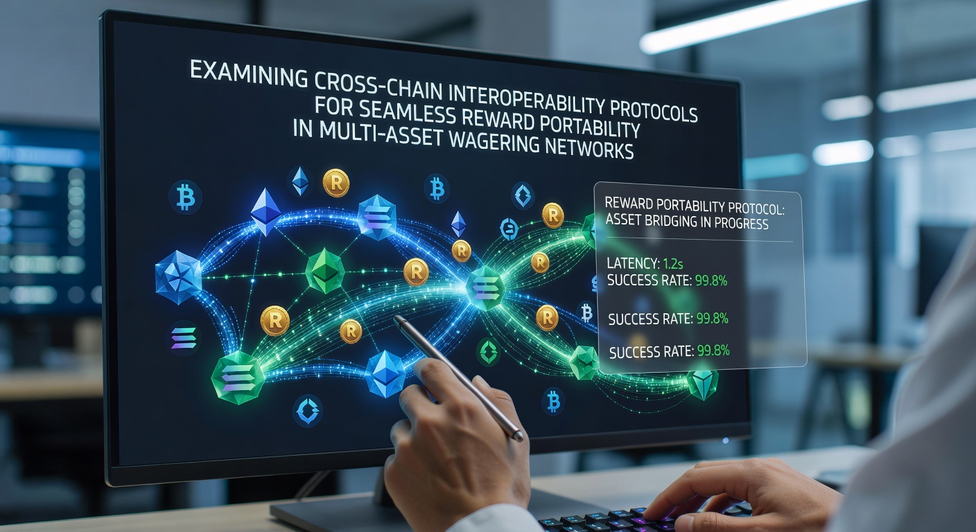 Visualisierung von Cross-Chain-Verbindungen zwischen Blockchain-Netzwerken für Belohnungsübertragungen
