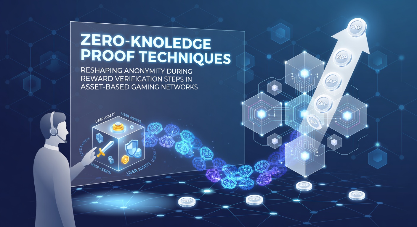 Darstellung von Zero-Knowledge-Proof-Techniken in dezentralen Gaming-Netzwerken mit Fokus auf anonyme Belohnungsverifizierung